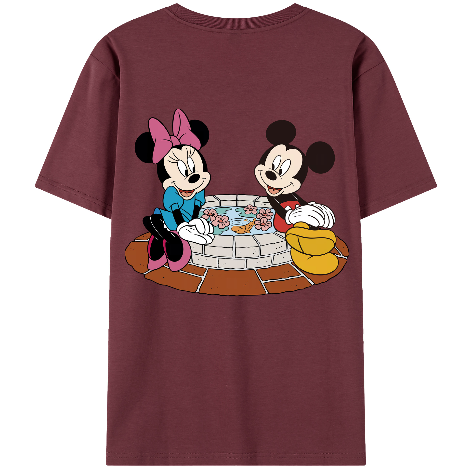 （画像用） ミッキーマウス Mickey Mouse 綿100％半袖Tシャツ（背面プリント）